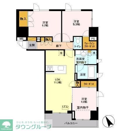 プラナス南八幡の物件間取画像